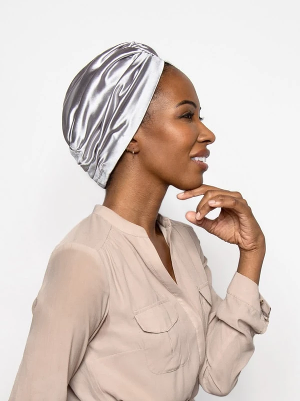 Loza Tam Platinum/Silver Head Wrap Product Junkie DC