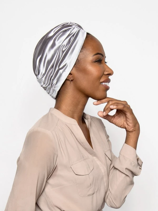 Loza Tam Platinum/Silver Head Wrap - Product Junkie DC